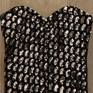 SMYTHE Sequin Top Gold Black Size 0